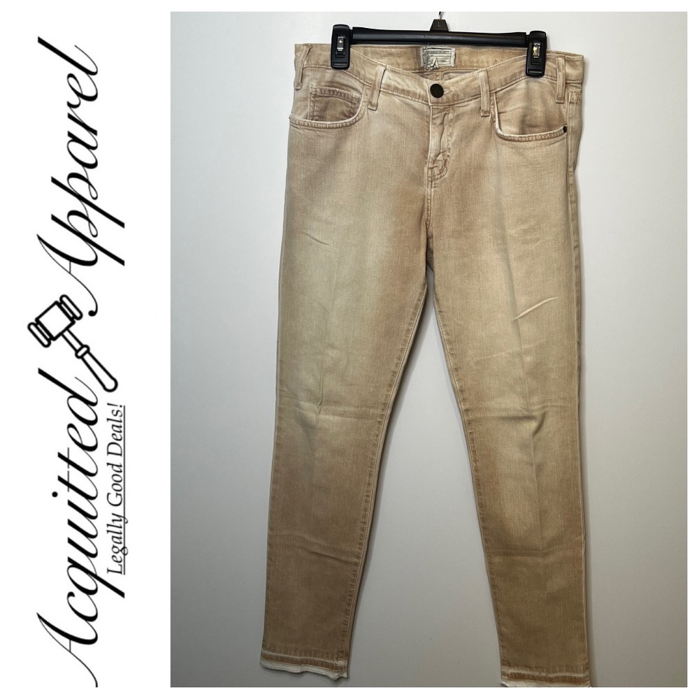 Current / Elliott Tie Dye Leg Beige Jeans 29-0